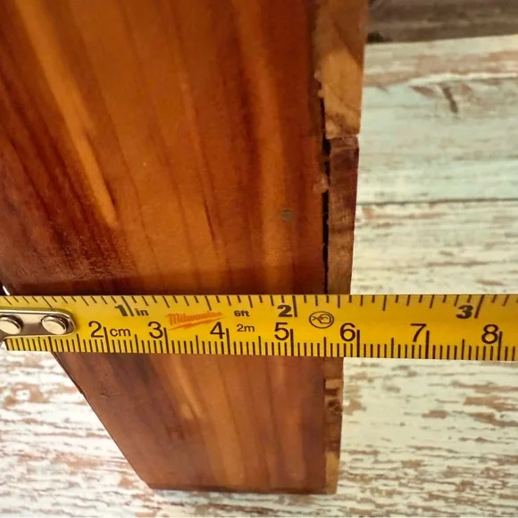 Vintage Rustic Cedar Wooden Organizer with Drawers Handcrafted 8 drawers hangs - Picture 10 of 10